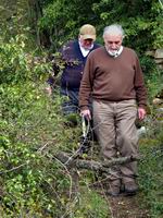 JOSE LUIS ARAMENDA Y JOS BARTOLOM EN EL ARRANQUE DEL SENDERO  A MONTFALC
