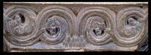 DETALLE DEL ÁBACO DEL CAPITEL DE LOARRE
