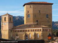 VISTA GENERAL DE IGLESIA Y CASTILLO DE BIEL