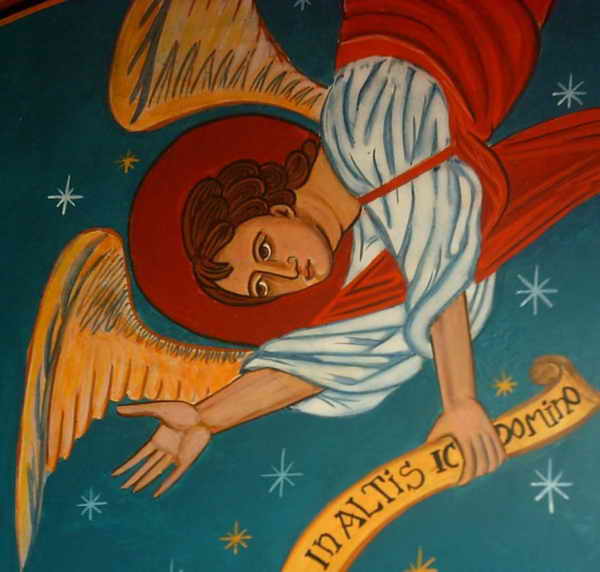 Ángel anunciador de la Natividad de Sigena (Sala Capitular) s. XIII