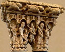 MATANZA DE LOS INOCENTES. CAPITEL DEL CLAUSTRO DE SANTA MAR�A LA REAL DE AGUILAR DE CAMPOO