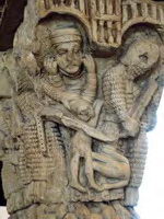 MATANZA DE LOS INOCENTES. CAPITEL DEL CLAUSTRO DE SANTA MAR�A LA REAL DE AGUILAR DE CAMPOO