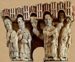 CAPITEL DEL CLAUSTRO DE SANTA MAR�A LA REAL DE AGUILAR DE CAMPOO