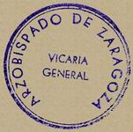 SELLO DEL ARZOBISPADO DE ZARAGOZA
