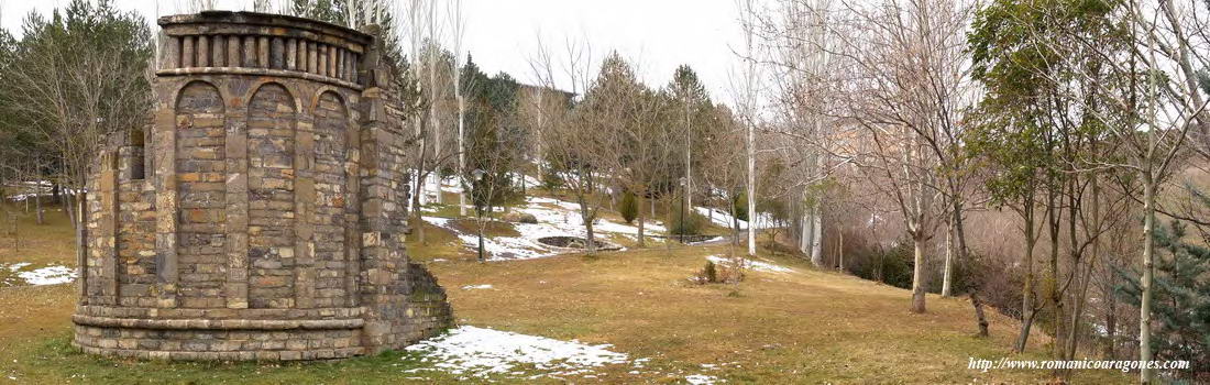 RUINAS DEL TEMPLO DE SANTA MARÍA DE GAVÍN, EN EL PARQUE MUNICIPAL DE SABIÑÁNIGO