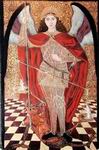 SAN MIGUEL PESANDO LAS ALMAS. PINTURA GÓTICA PROCEDENTE  DE OTAL.