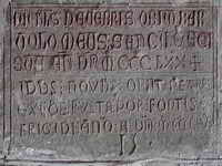 LAUDA DE BARTOLOMÉ SANCHO, SACRISTAN: 1317 Y DE PEDRO OBISPO DE RUESTA POR FUENFRÍA. 1405