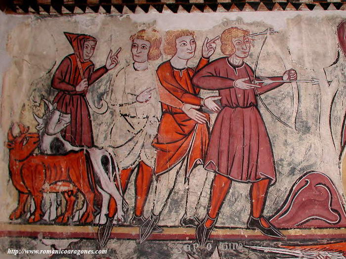PINTURAS DEL MURO SUR, JUNTO A CABECERA. MILAGRO DEL MONTE GRGAMO