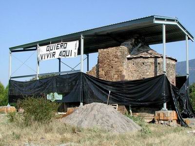 ERMITA DE SANTIAGO EN RUESTA, AMENAZADA POR EL PANTANO DE YESA