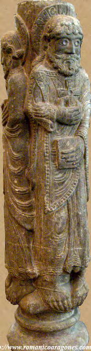 COLUMNA ESTATUA DE SAN PELAYO DE ANTEALTARES. SANTIAGO DE COMPOSTELA